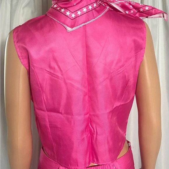 Women Girls Margot Robbie Cosplay Cowgirl Costume 70s 80s Size Large - Picture 13 of 15